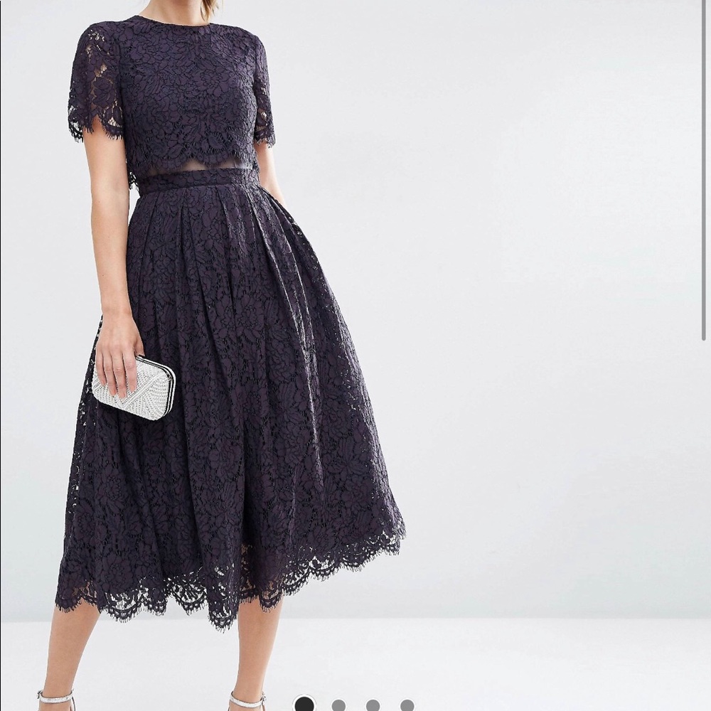 Crop top midi dress.